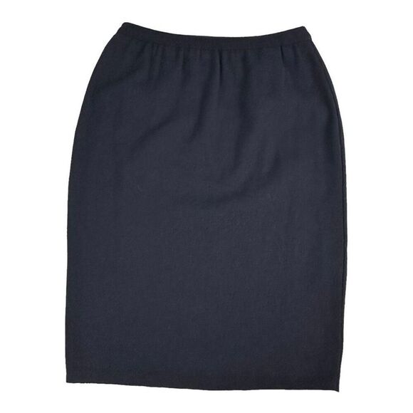 RODIER Womens Classic Dark Blue Medium Wool Blend Pull On Skirt - Picture 3 of 7